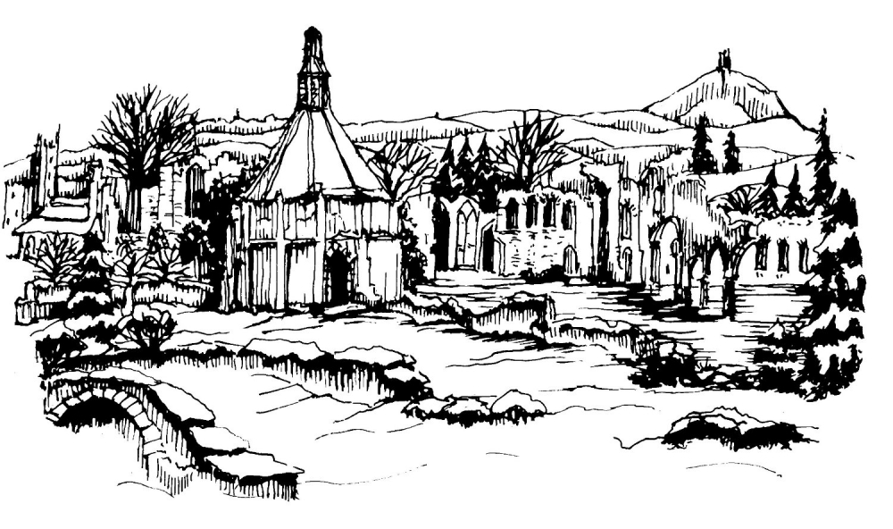 Bild 1 von Stempelgummi Timeless Britain Glastonbury Abbey and Tor