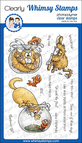 Bild 1 von Whimsy Stamps Clear Stamps  - Cat Trouble - Katze