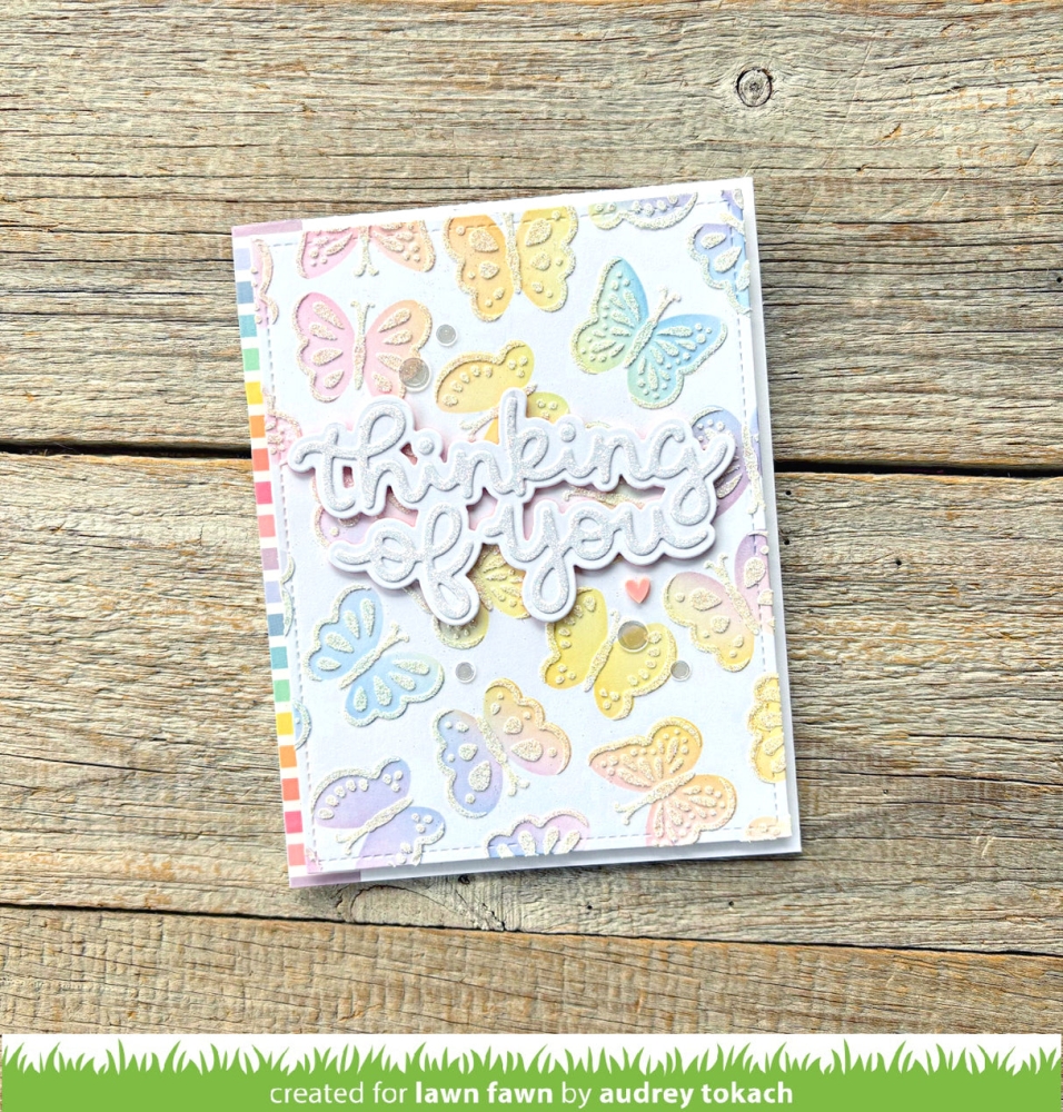 Bild 1 von Lawn Fawn Cuts  - Stanzschablone scripty thinking of you outline add-on