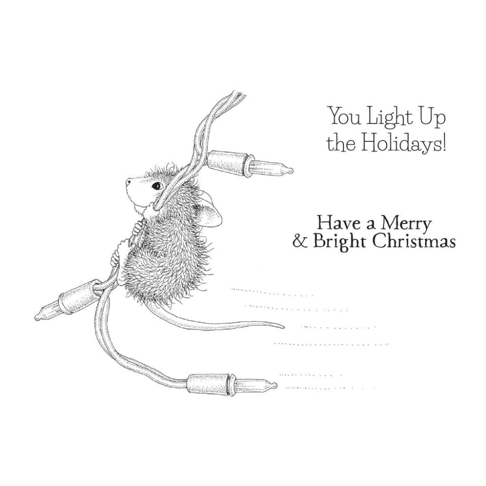 Bild 1 von Spellbinders Merry & Bright Cling Rubber Stamp Set - House Mouse Stempelgummi