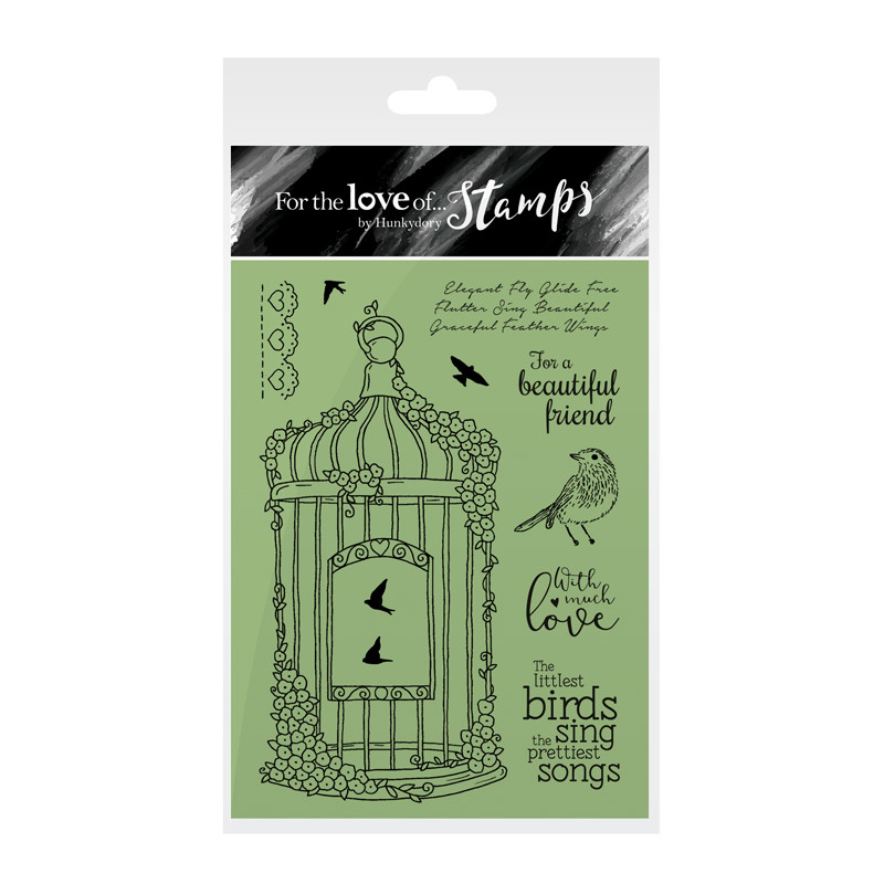 Bild 1 von For the love of...Stamps by Hunkydory - Clearstamps Blossoming Birdcage