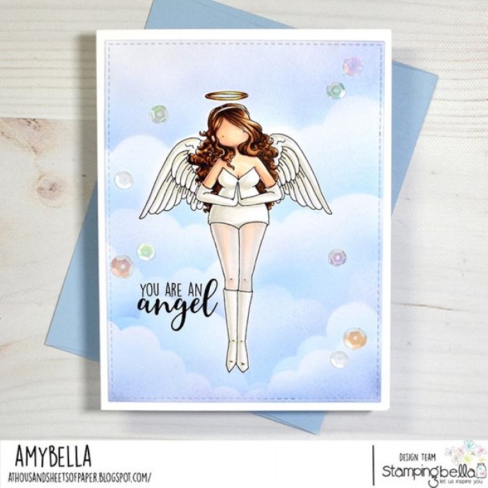 Bild 1 von Gummistempel Stamping Bella Cling Stamp CURVY GIRL ANGEL (INCLUDES MINI ANGEL)