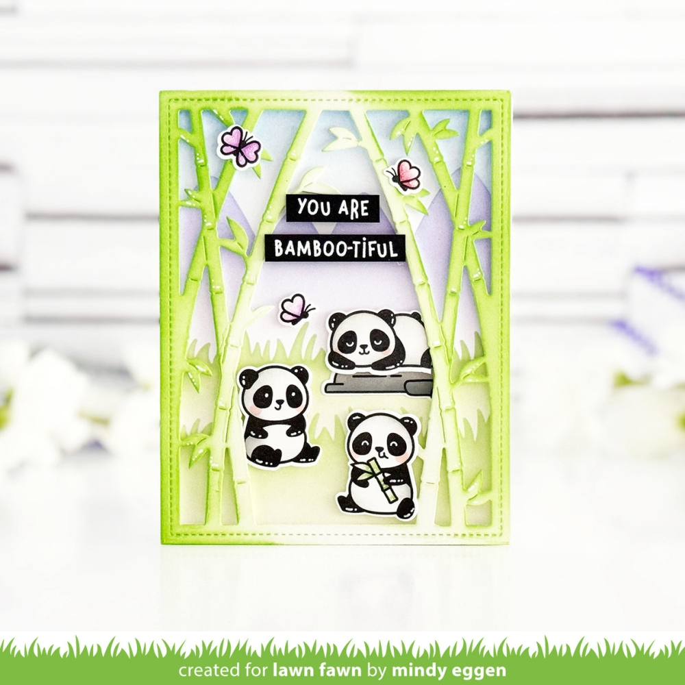Bild 1 von Lawn Fawn Cuts  - Stanzschablone bamboo forest backdrop: portrait