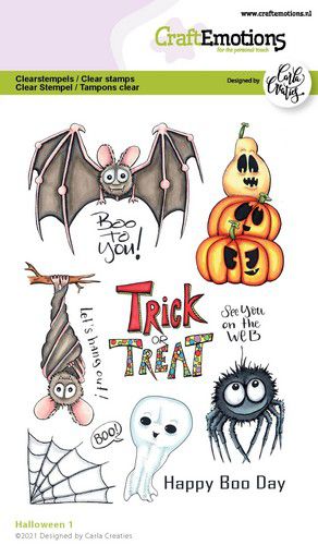 Bild 1 von CraftEmotions Stempel - clearstamps A6 - Halloween 1 (Eng)  Carla Creaties