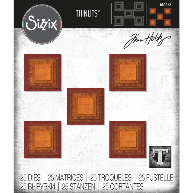 Bild 1 von Sizzix Thinlits Dies Stanzschablone By Tim Holtz Stacked Tiles, Squares - Quadrat