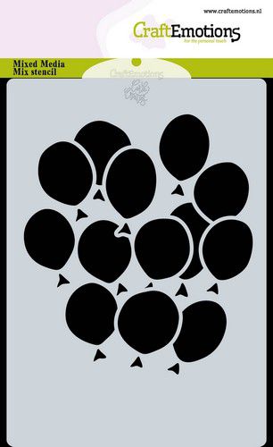 Bild 1 von CraftEmotions Mask Stencil - ballonnen A6 Carla Creaties - Schablone Luftballons