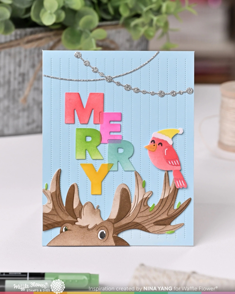 Bild 1 von Waffle Flower Birdie Friends in Winter Die - Stanze Winter Vögel