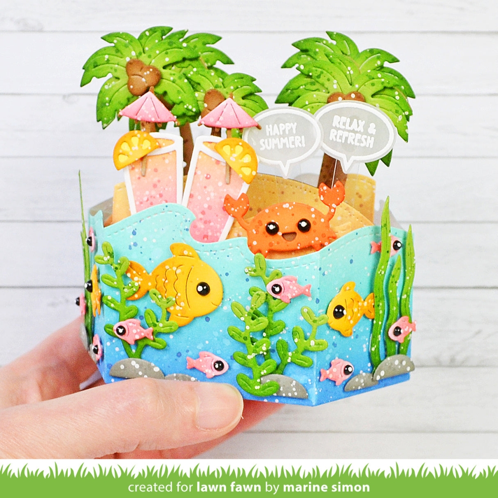 Bild 1 von Lawn Fawn Cuts  - Stanzschablone platform pop-up palm tree inserts