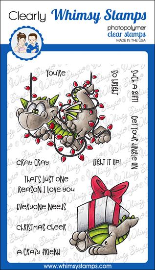 Bild 1 von Whimsy Stamps Clear Stamps - Dragon Christmas Cheer Drachen Weihnachten