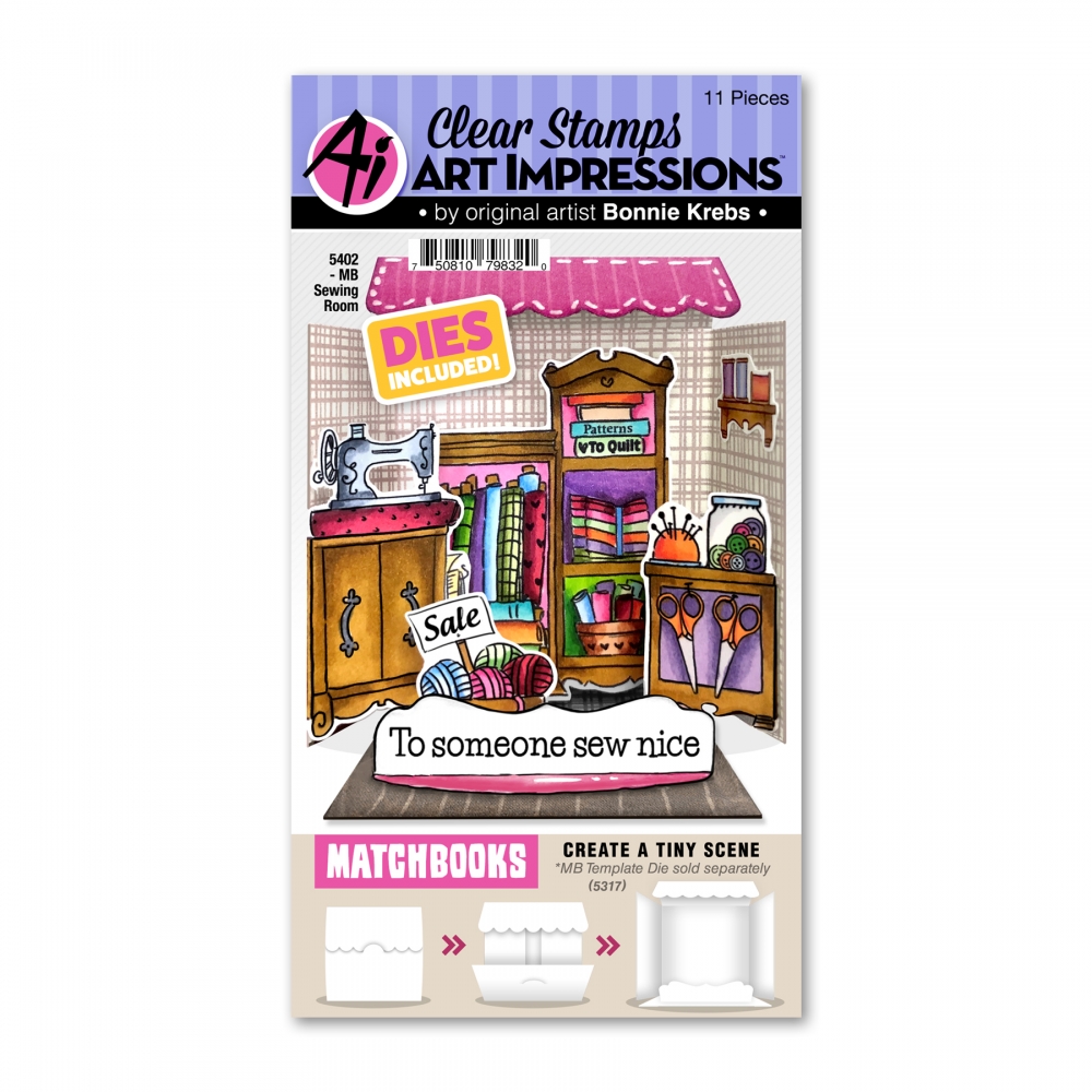 Bild 1 von Art Impressions Clear Stamps with dies Sewing Room - Stempelset inkl. Stanzen