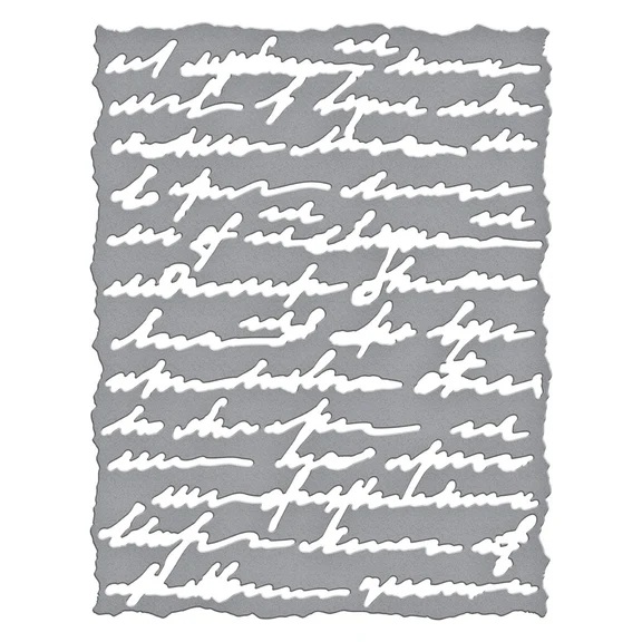 Bild 1 von Spellbinders Deckled Edge Script Etched Dies - Stanz-Set Script  Hintergrund und Rahmen