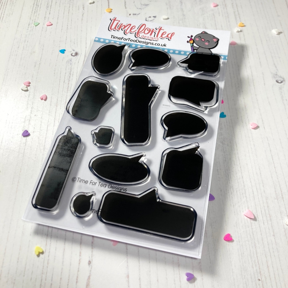 Bild 1 von time for tea designs -Clear Stamp Set - Solid Speech Bubble - Sprechblasen