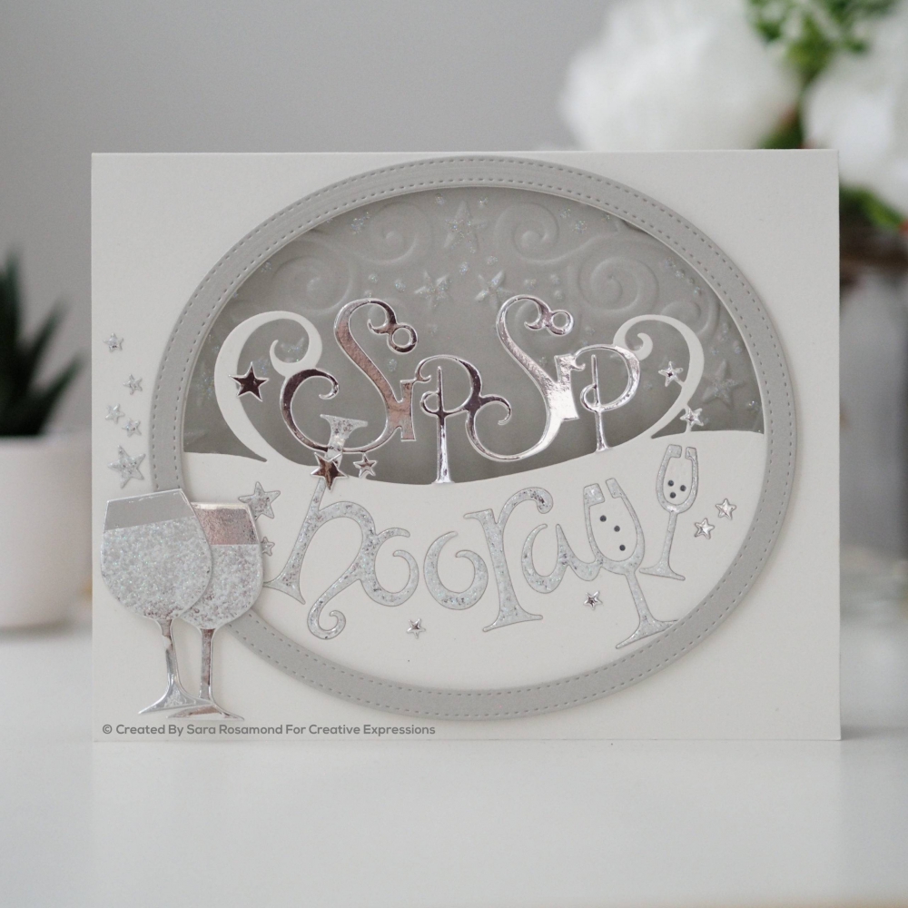 Bild 1 von Creative Expressions Paper Cuts Edger  Stanze - Sip Sip Hooray