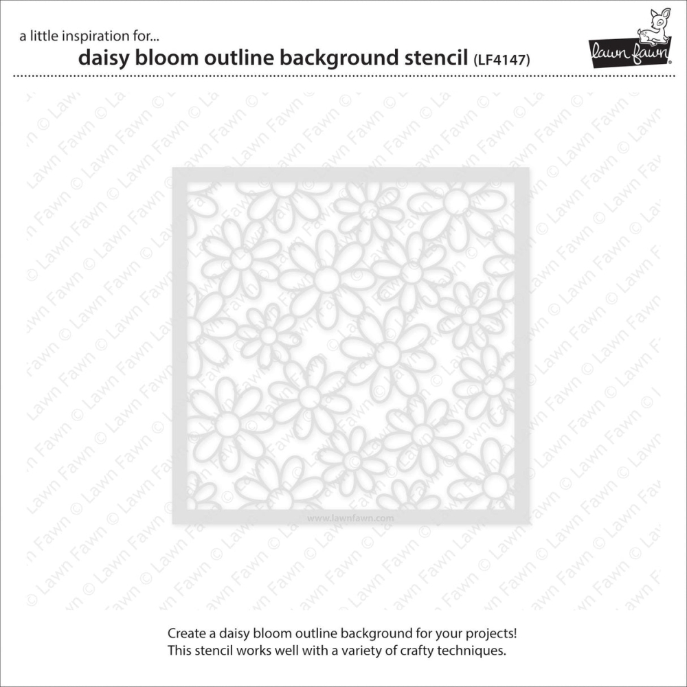 Bild 1 von Lawn Fawn Lawn Stencils - Schablone daisy bloom outline background stencil
