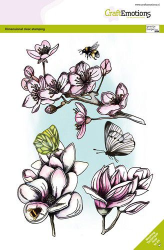 Bild 1 von CraftEmotions Stempel - clearstamps A5 - Blüte - Magnolie GB Dimensional