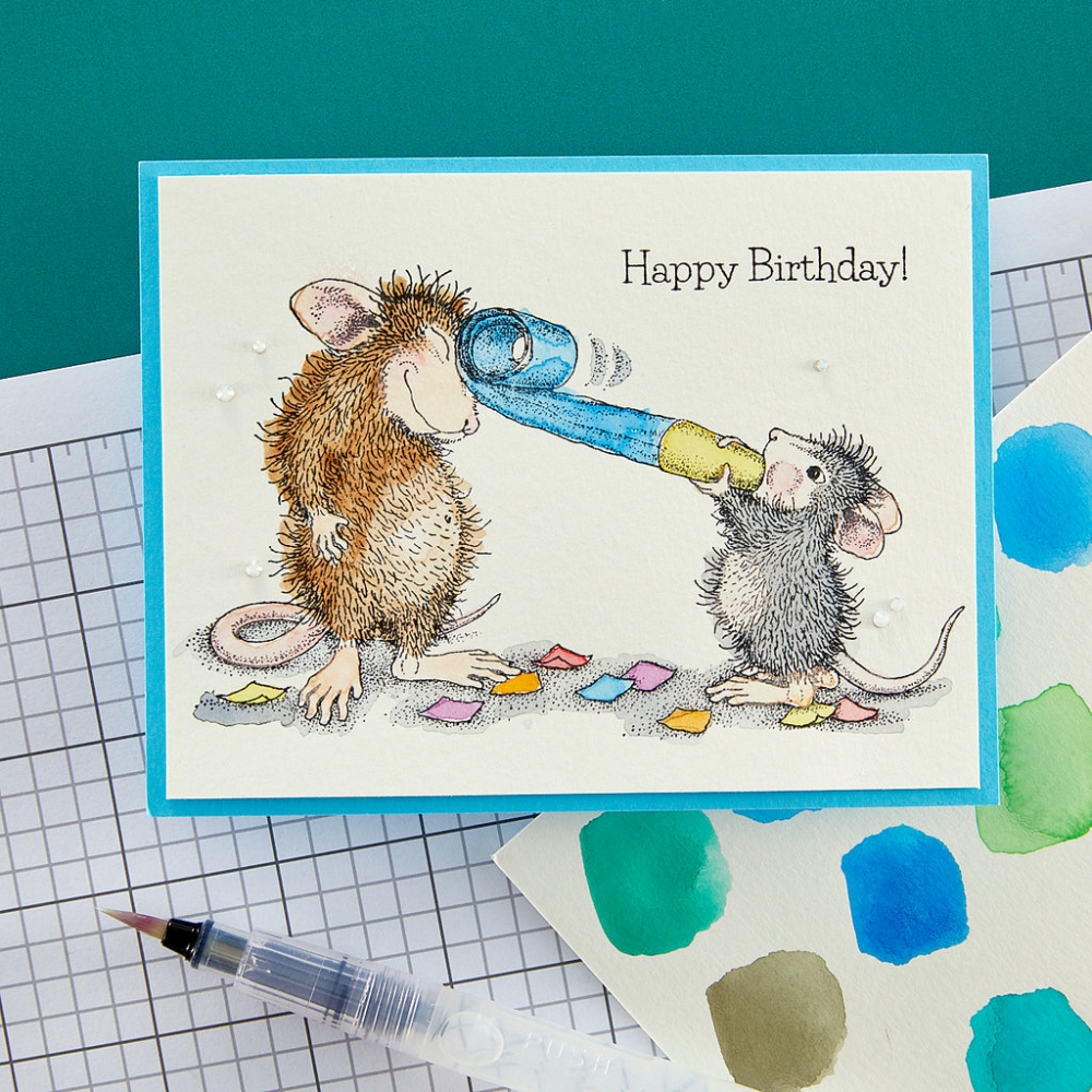 Bild 1 von Spellbinders Party Time! Cling Rubber Stamp Set - House Mouse Stempelgummi