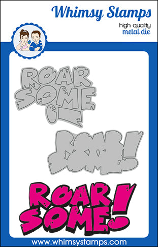Bild 1 von Whimsy Stamps Die Stanze - Roarsome Word and Shadow Die Set