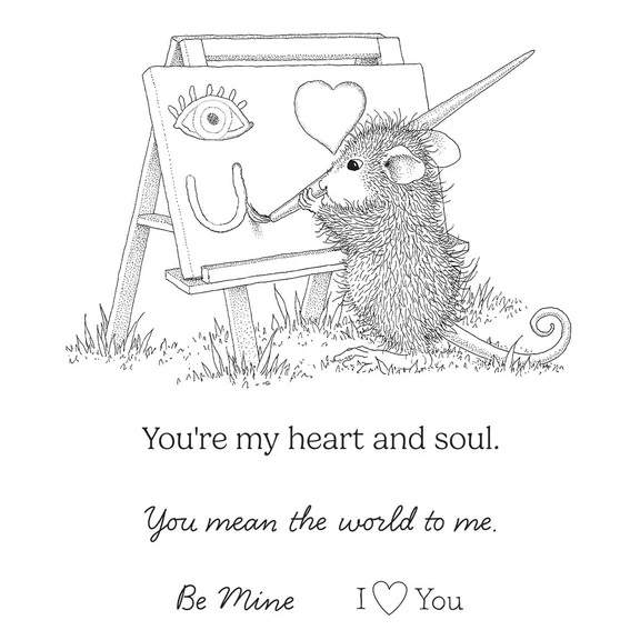 Bild 1 von Spellbinders Heart and Soul Cling Rubber Stamp Set - House Mouse Stempelgummi