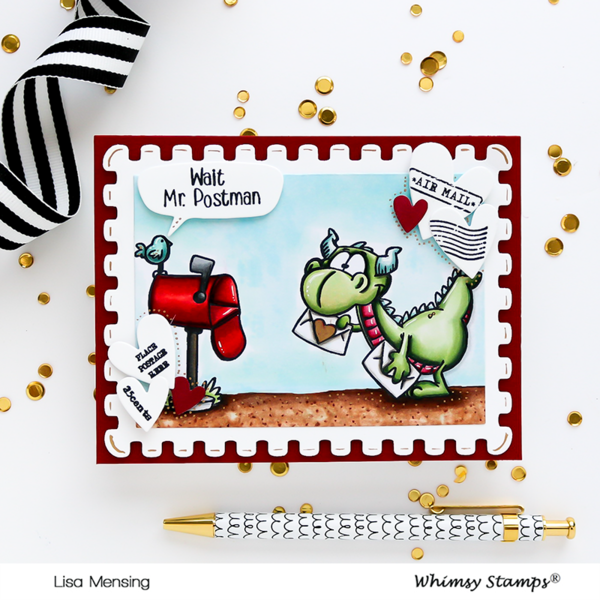 Bild 1 von Whimsy Stamps Clear Stamps - Dudley's Mailed with Love - Drache
