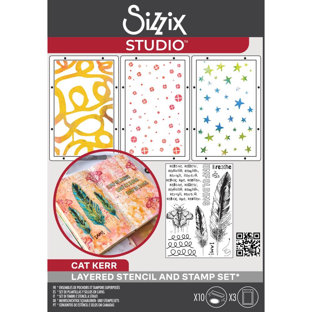 Bild 1 von Sizzix Studio Clear Stamps Set - Stencil/Stempel - The R’s Have It by Cat Kerr