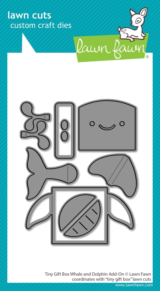 Bild 1 von Lawn Fawn Cuts  - Stanzschablone tiny gift box whale and dolphin add-on