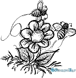 Bild 1 von StempelBar Stempelgummi Blumen mit Bienen