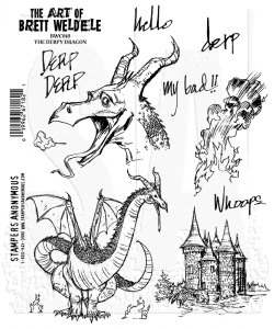 Bild 1 von The Art of Brett Weldele Cling Mount Stamps Gummistempel - The Derpy Dragon