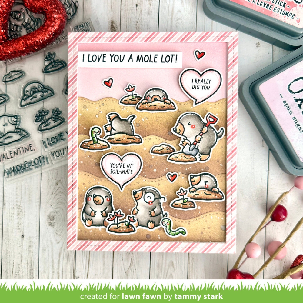 Bild 1 von Lawn Fawn Clear Stamps - a mole lot of love add-on