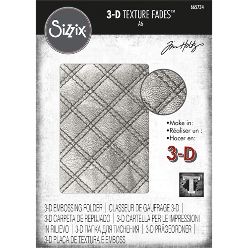 Bild 1 von Sizzix 3-D Texture Fades Embossing Folder by Tim Holtz - Prägefolder - Quilted