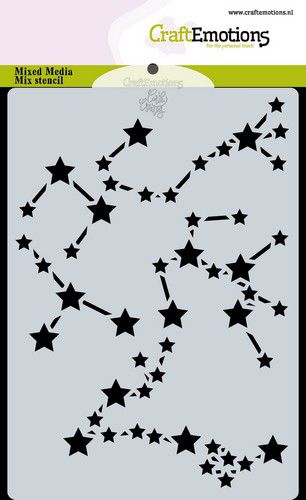 Bild 1 von CraftEmotions Mask Stencil - Space - Stars sign Carla Creaties - Schablone Sternenbilder