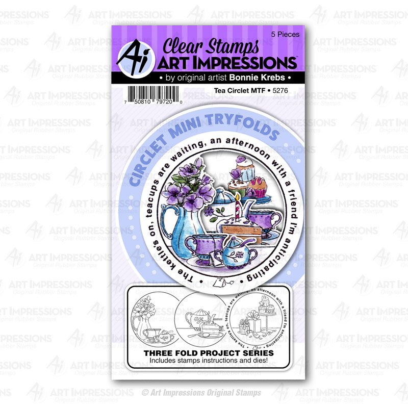 Bild 1 von Art Impressions Stamp & Die Set - Circlet Mini Tryfolds - Tea