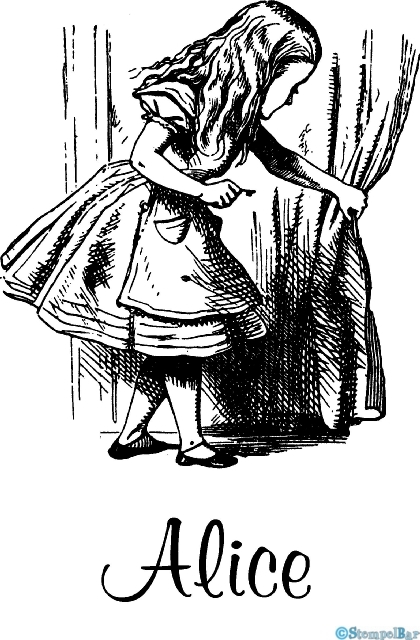 Bild 1 von StempelBar Stempelgummi Alice im Wunderland Alice am Vorhang