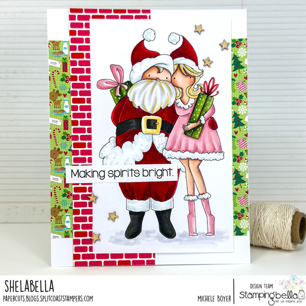 Bild 1 von Gummistempel Stamping Bella Cling Stamp CURVY GIRL LOVES SANTA RUBBER STAMP