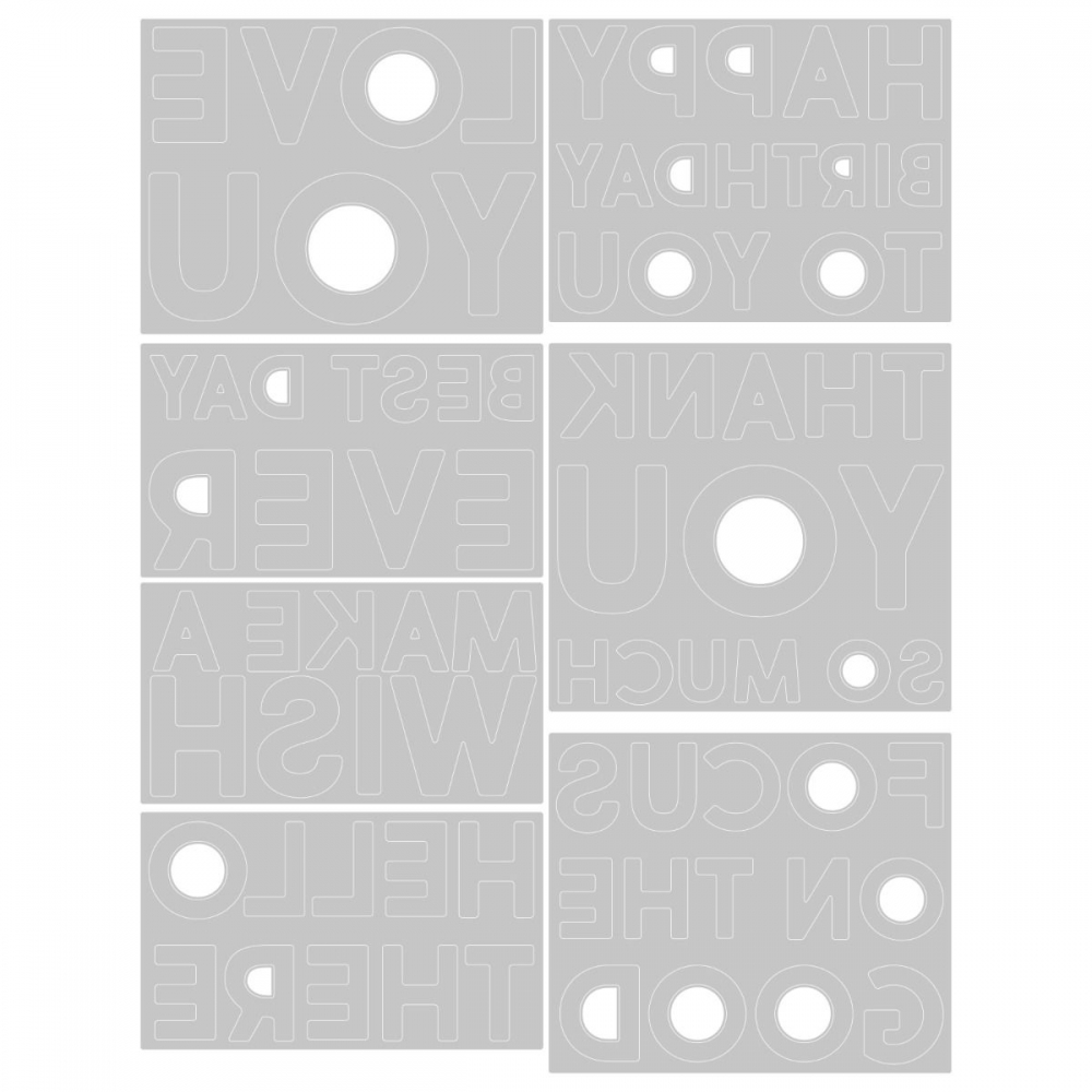 Bild 1 von Sizzix Thinlits Die by Tim Holtz - Stanzschablone - Bold Text #1