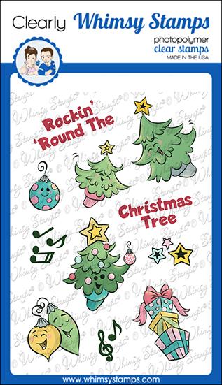 Bild 1 von Whimsy Stamps Clear Stamps - Rockin' Christmas Tree - Weihnachtsbaum