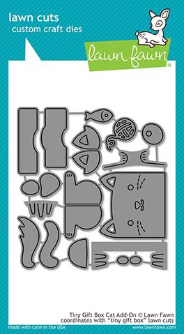 Bild 1 von Lawn Fawn Cuts  - Stanzschablone Tiny Gift Box Cat add-on Katze