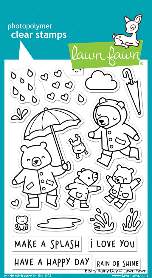 Bild 1 von Lawn Fawn Clear Stamps - beary rainy day