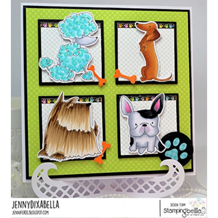 Bild 1 von Gummistempel Stamping Bella Cling Stamp FRENCHIE, SCOTTIE, POODLE AND DACHSIE RUBBER STAMPS