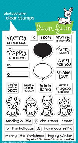Bild 1 von Lawn Fawn Clear Stamps - say what? christmas critters