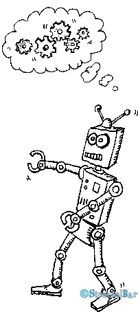 Bild 1 von StempelBar Stempelgummi Roboter inkl. Sprechblase