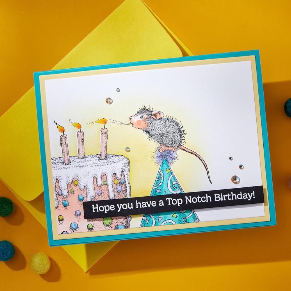 Bild 1 von Spellbinders Top Notch Birthday Cling Rubber Stamp Set - House Mouse Stempelgummi
