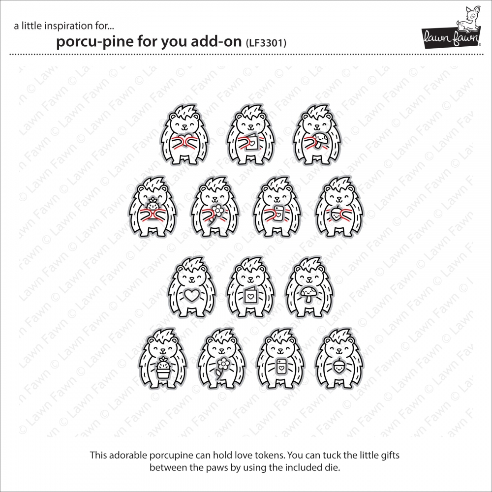 Bild 1 von Lawn Fawn Clear Stamps  - porcu-pine for you add-on
