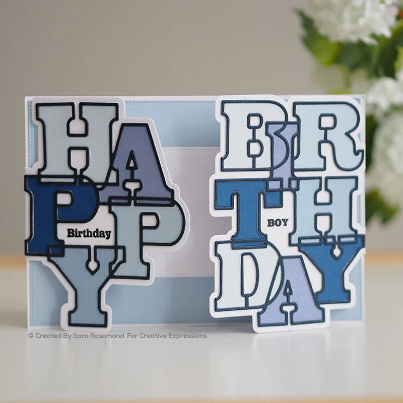 Bild 1 von Creative Expressions Big Bold Words Happy Craft Die & Stamp Set - Stanze & Stempel