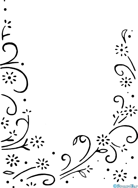 Bild 1 von StempelBar Stempelgummi Hintergrund Blütenrahmen