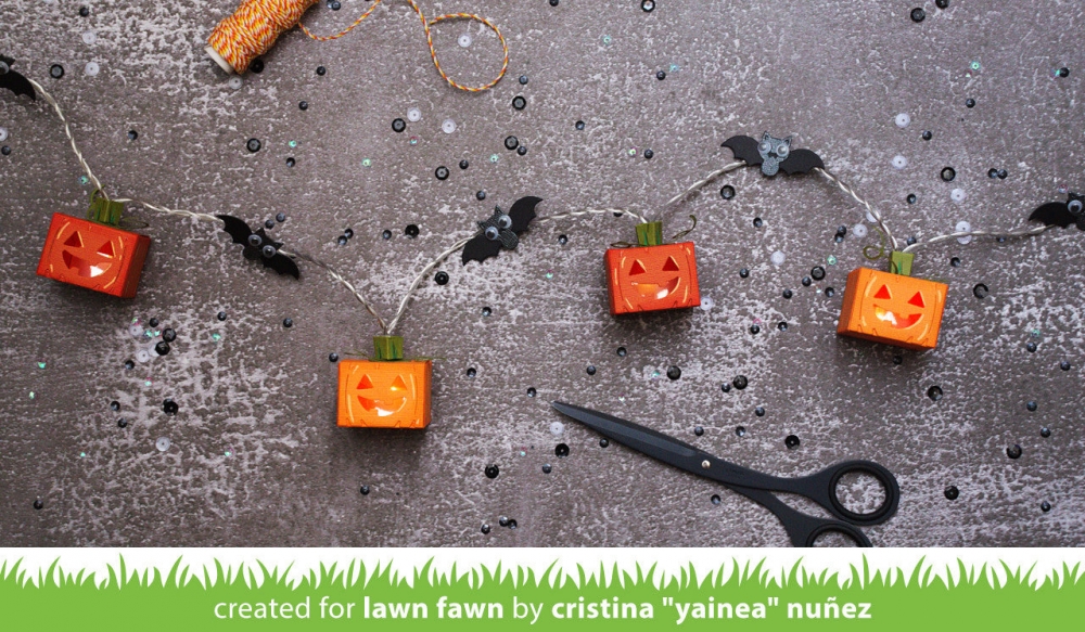 Bild 1 von Lawn Fawn Cuts  - Stanzschablone Tiny Gift Box Jack-O'-Lantern - Kürbis
