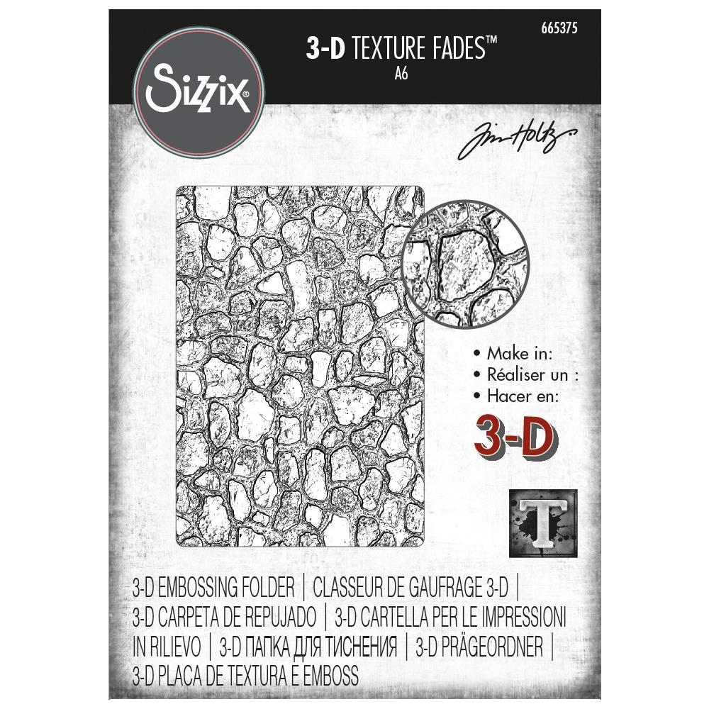 Bild 1 von Sizzix 3-D Texture Fades Embossing Folder by Tim Holtz - Prägefolder - Cobblestone #2