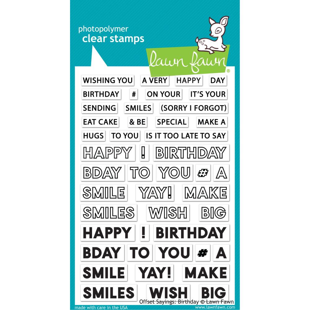 Bild 1 von Lawn Fawn Clear Stamps  - Clearstamp Offset Sayings: Birthday