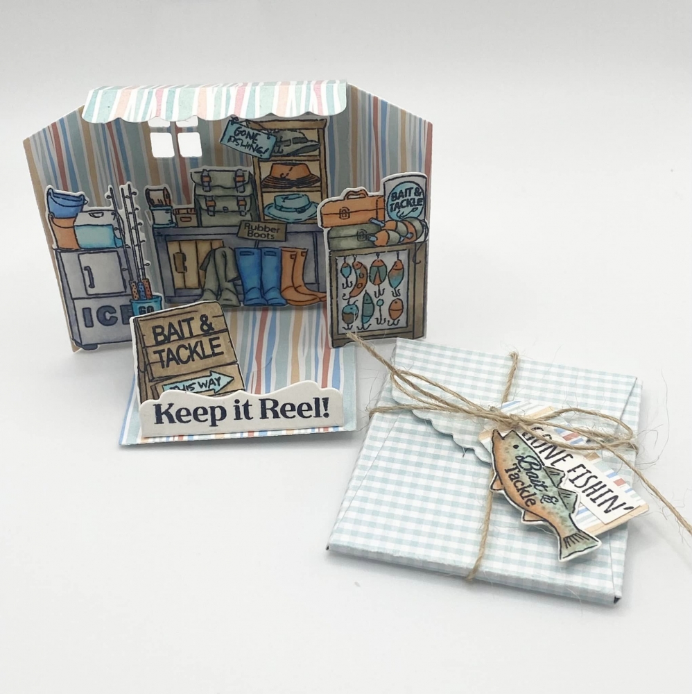 Bild 1 von Art Impressions Clear Stamps with dies Bait & Tackle MB - Stempelset inkl. Stanzen