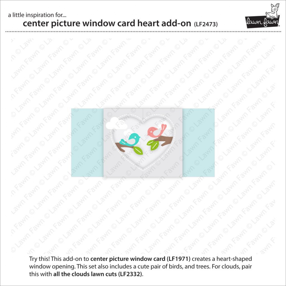 Bild 1 von Lawn Fawn Cuts  - Stanzschablone Center Picture Window Card Heart add-on