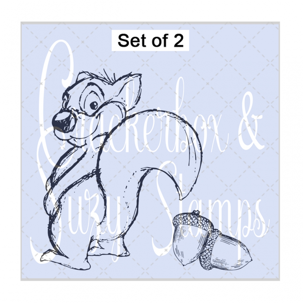 Bild 1 von Crackerbox & Suzy Stamps Cling - Gummistempel Chuck the Squirrel and Acorns